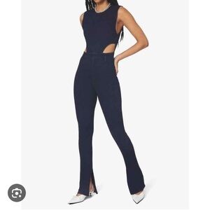 Sleeveless Navy Cutout Jumpsuit